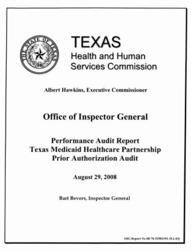 Texas Medicaid Healthcare Partnership Prior Authorization Audit
